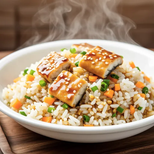Simple Stir-fried Rice with Fish Cake and Oyster Sauce