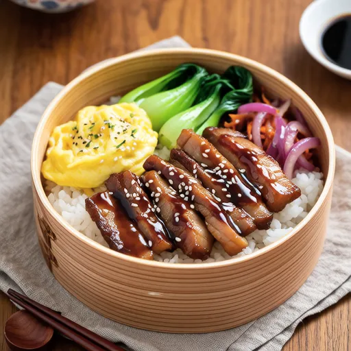 Pork and Oyster Sauce Stir-fry Bento