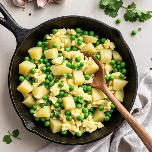 Green Pea and Potato Egg Stir-fry
