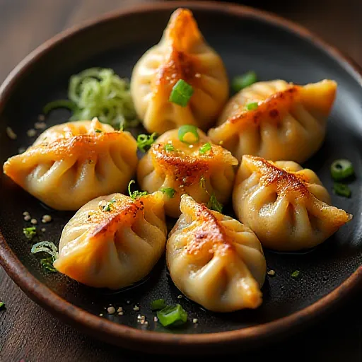 Pork and Kimchi Cheese Dumplings