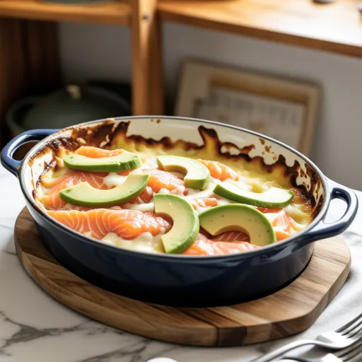 Salmon and Avocado Gratin