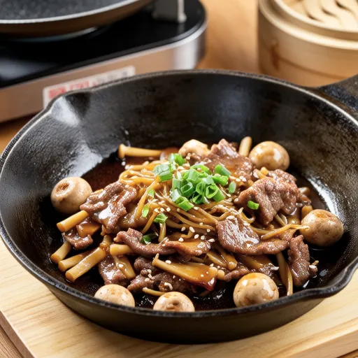 Shimeji and Pork Stir-fry with Ponzu Sauce