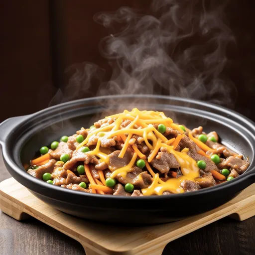 Spicy Pork and Pea Sprout Cheese Steam
