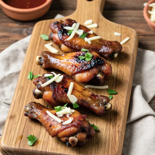Grilled Chicken Wings with Cheese