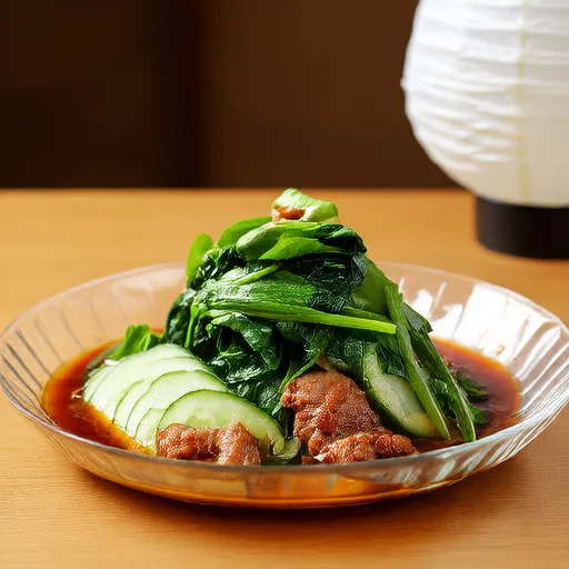 豚肉とほうれん草のサラダ