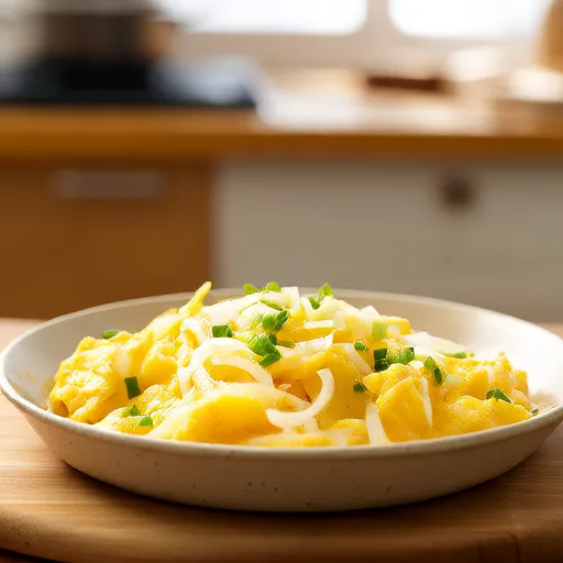 Omelette aux pommes de terre et oignons