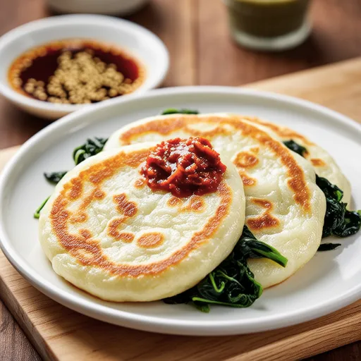 Spinach Cheese Korean Pancake