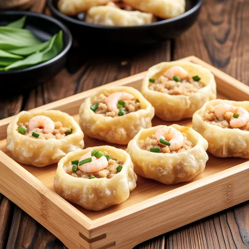 Shrimp-Stuffed Lotus Root Patties