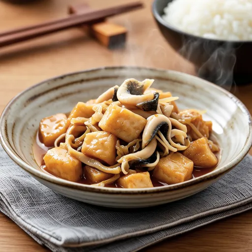 Satsuma-age and Canned Mackerel Salt Stir-fry