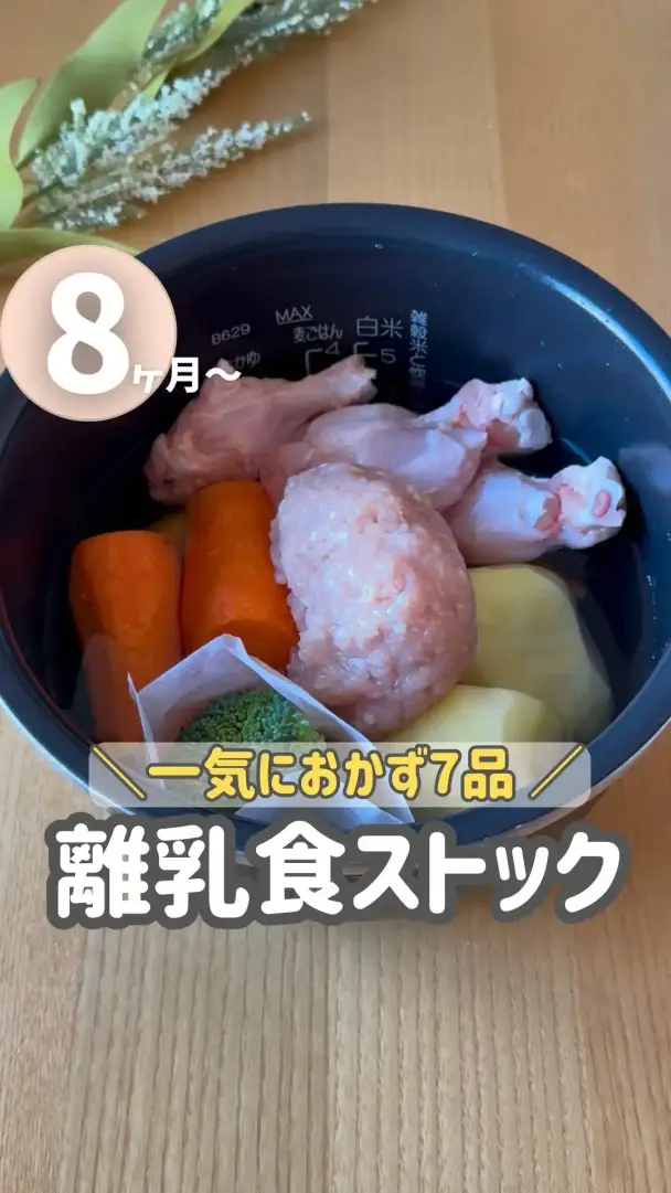 炊飯器で作る離乳食ストック7品