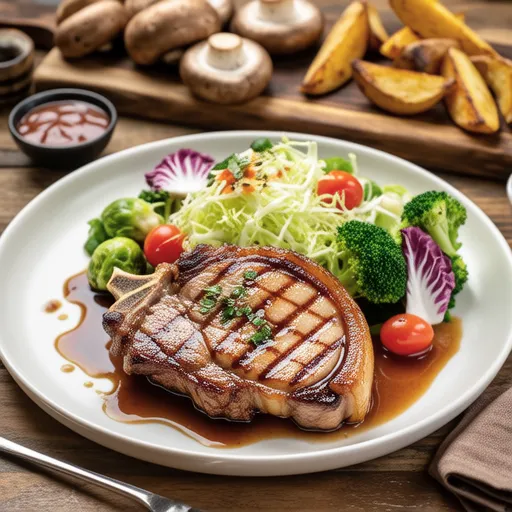 Pork Neck Steak Salad