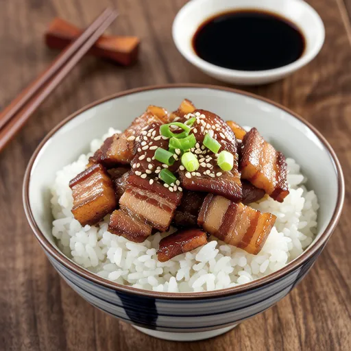 Pork Belly and Green Onion Salt Rice