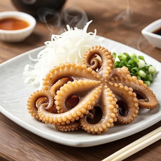 Octopus Tempura with Dashi Sauce
