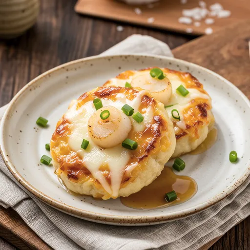 Scallop and Cheese Yam Griddle Cake