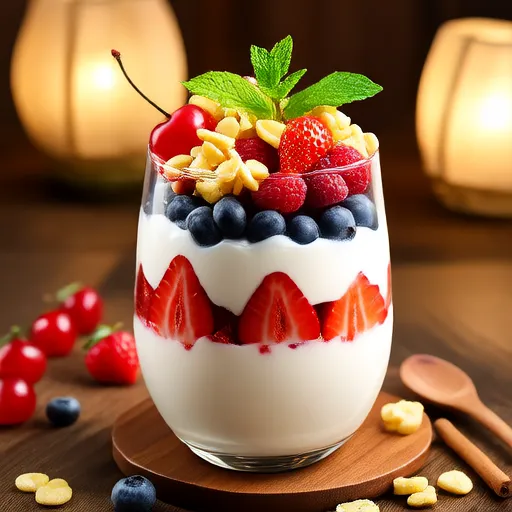 Parfait di yogurt e frutta mini