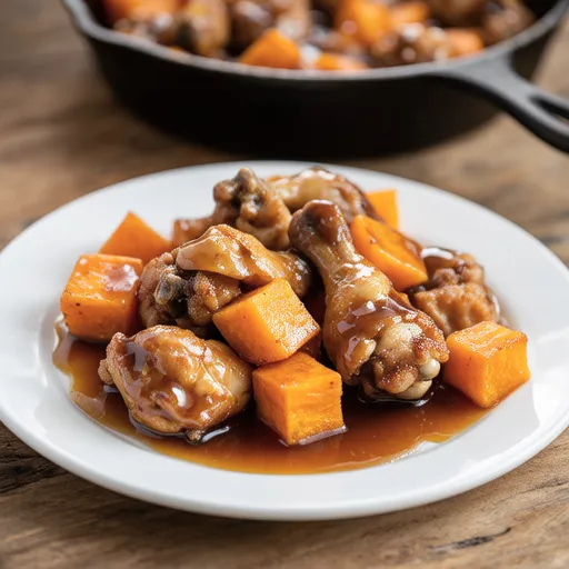 Sweet Potato and Chicken Honey Mustard Stir-fry