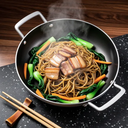 Shirataki and Pork Miso Oyster Stir-fry