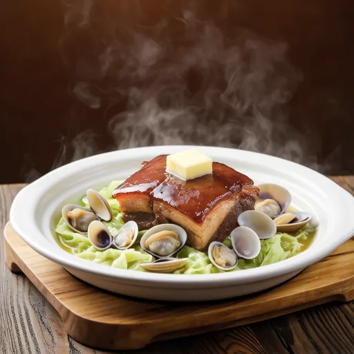 Pork and Clam Steamed Spring Cabbage
