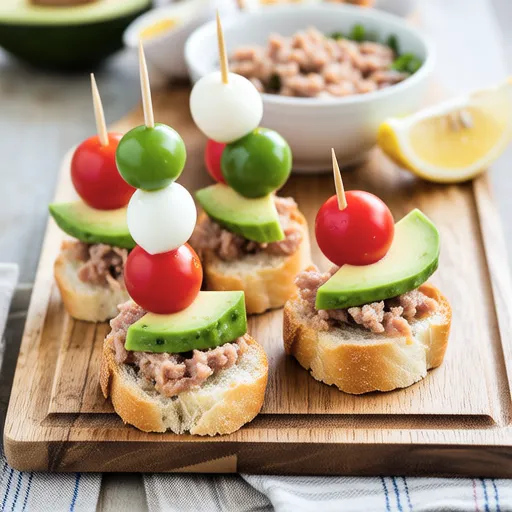Cheese and Avocado Pinchos