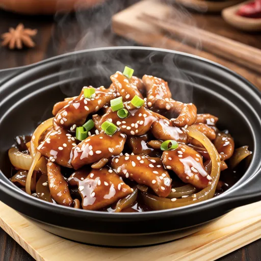 Chicken Breast and Onion Sweet Vinegar Stir-fry